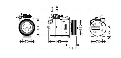 AVA QUALITY COOLING Kompresor klimatizácie BWAK329 1