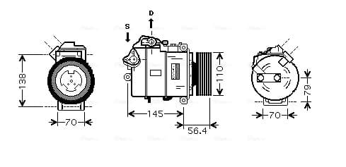 AVA QUALITY COOLING Kompresor klimatizácie BWAK330 1