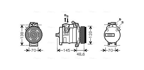 AVA QUALITY COOLING Kompresor klimatizácie BWAK345 1