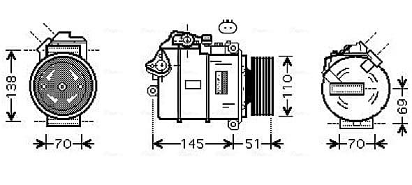 AVA QUALITY COOLING Kompresor klimatizácie BWAK384 1