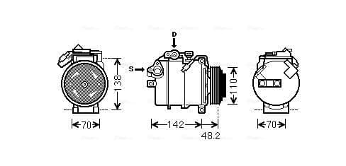 AVA QUALITY COOLING Kompresor klimatizácie BWAK385 1