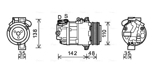 AVA QUALITY COOLING Kompresor klimatizácie BWAK390 1