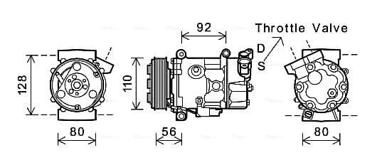 AVA QUALITY COOLING Kompresor klimatizácie BWAK416 1