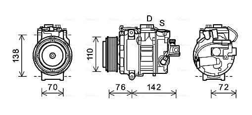 AVA QUALITY COOLING Kompresor klimatizácie BWAK419 1