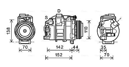 AVA QUALITY COOLING Kompresor klimatizácie BWAK423 1