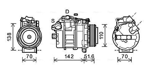 AVA QUALITY COOLING Kompresor klimatizácie BWAK427 1