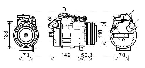 AVA QUALITY COOLING Kompresor klimatizácie BWAK428 1
