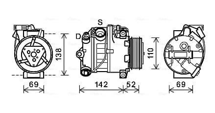 AVA QUALITY COOLING Kompresor klimatizácie BWAK442 1