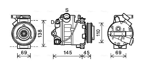AVA QUALITY COOLING Kompresor klimatizácie BWAK444 1