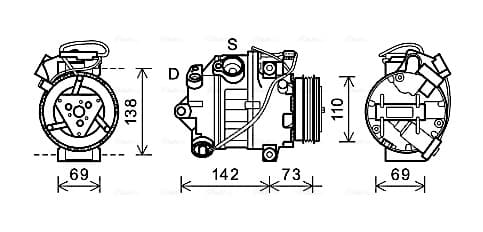 AVA QUALITY COOLING Kompresor klimatizácie BWAK452 1