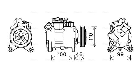 AVA QUALITY COOLING Kompresor klimatizácie BWAK489 1