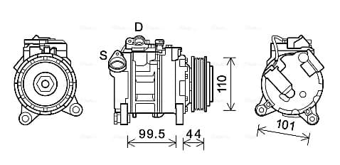 AVA QUALITY COOLING Kompresor klimatizácie BWAK492 1