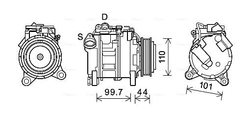 AVA QUALITY COOLING Kompresor klimatizácie BWAK493 1
