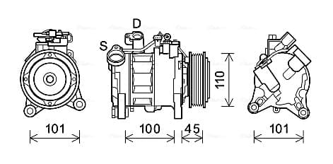 AVA QUALITY COOLING Kompresor klimatizácie BWAK499 1