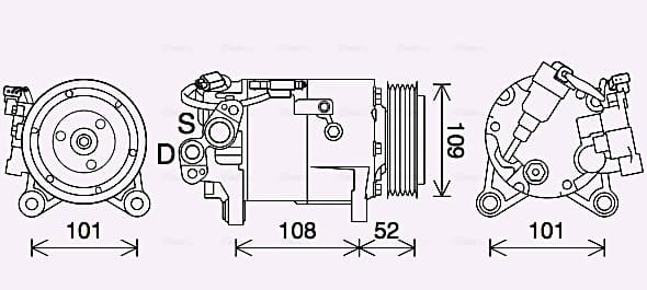 AVA QUALITY COOLING Kompresor klimatizácie BWAK566 1