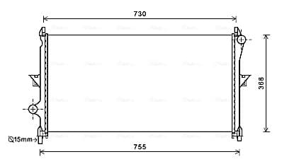 AVA QUALITY COOLING Chladič motora CN2278 1