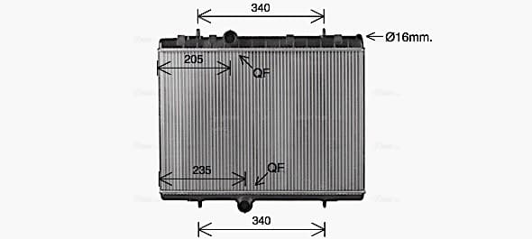 AVA QUALITY COOLING Chladič motora CN2334 1