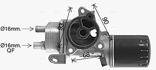 AVA QUALITY COOLING Chladič motorového oleja CN3327H 1