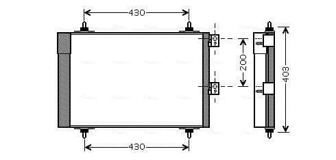 AVA QUALITY COOLING Kondenzátor klimatizácie CNA5241D 1