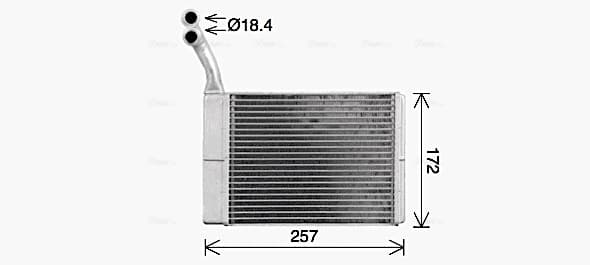 AVA QUALITY COOLING Výmenník tepla vnútorného kúrenia CN6330 1