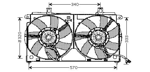 AVA QUALITY COOLING Ventilátor chladenia motora CN7523 1