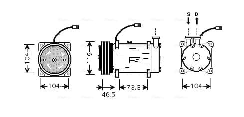 AVA QUALITY COOLING Kompresor klimatizácie CNAK030 1