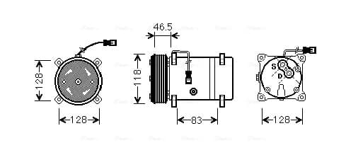 AVA QUALITY COOLING Kompresor klimatizácie CNAK158 1