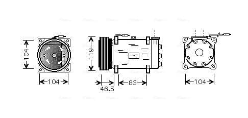 AVA QUALITY COOLING Kompresor klimatizácie CNAK160 1