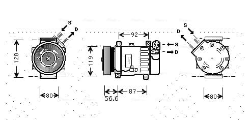 AVA QUALITY COOLING Kompresor klimatizácie CNAK238 1