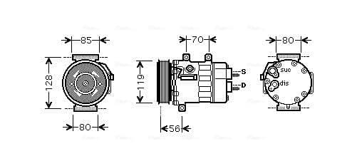 AVA QUALITY COOLING Kompresor klimatizácie CNAK253 1