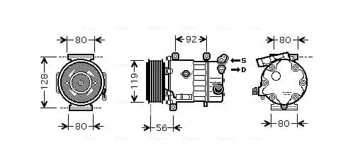 AVA QUALITY COOLING Kompresor klimatizácie CNK255 1