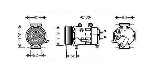 AVA QUALITY COOLING Kompresor klimatizácie CNAK256 1