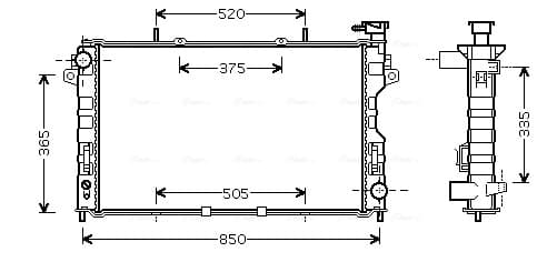 AVA QUALITY COOLING Chladič motora CR2077 1