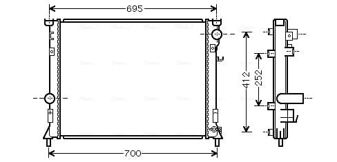 AVA QUALITY COOLING Chladič motora CR2097 1