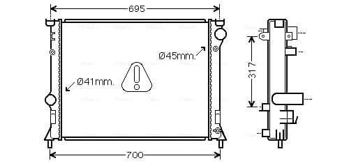AVA QUALITY COOLING Chladič motora CR2138 1