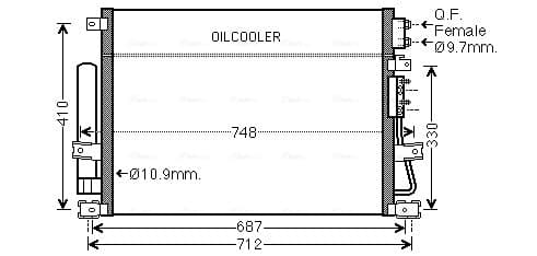 AVA QUALITY COOLING Kondenzátor klimatizácie CRA5124D 1