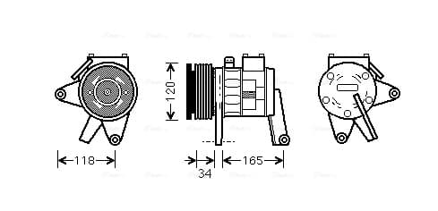 AVA QUALITY COOLING Kompresor klimatizácie CRAK063 1
