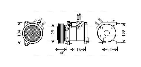 AVA QUALITY COOLING Kompresor klimatizácie CRAK102 1