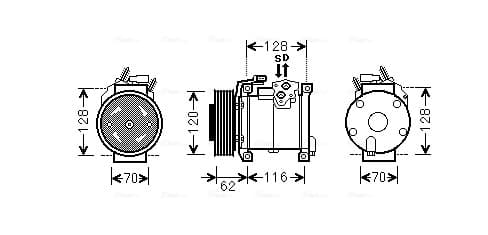 AVA QUALITY COOLING Kompresor klimatizácie CRAK109 1