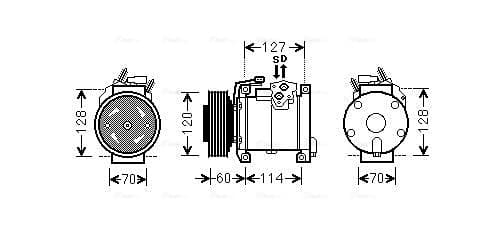 AVA QUALITY COOLING Kompresor klimatizácie CRAK112 1