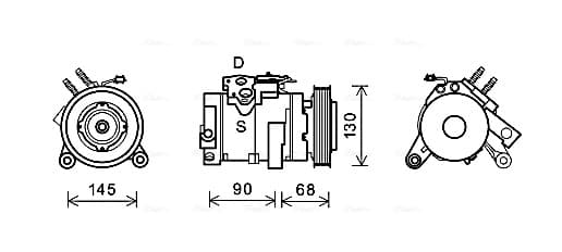 AVA QUALITY COOLING Kompresor klimatizácie CRAK133 1