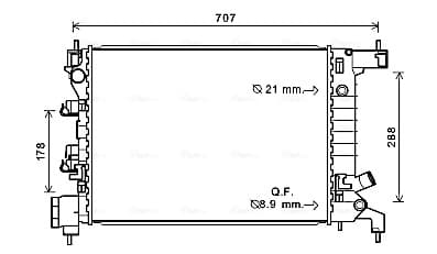 AVA QUALITY COOLING Chladič motora CTA2047 1