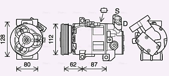 AVA QUALITY COOLING Kompresor klimatizácie DAAK015 1