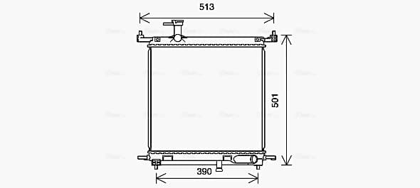 AVA QUALITY COOLING Chladič motora DN2435 1