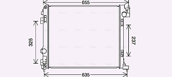 AVA QUALITY COOLING Chladič motora DN2444 1