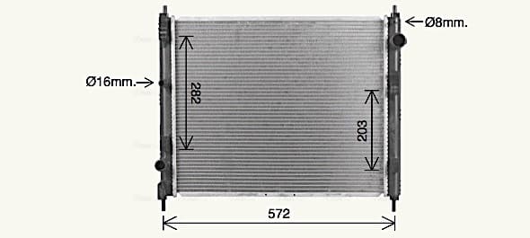 AVA QUALITY COOLING Chladič motora DN2477 1