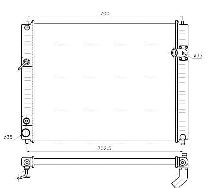 AVA QUALITY COOLING Chladič motora DN2482 1