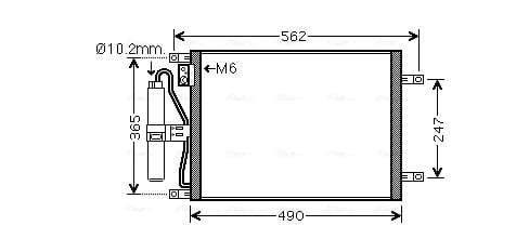 AVA QUALITY COOLING Kondenzátor klimatizácie DN5252D 1