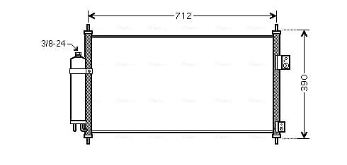 AVA QUALITY COOLING Kondenzátor klimatizácie DN5263D 1