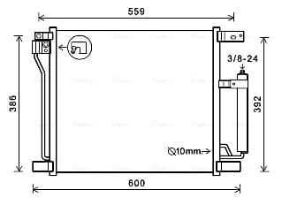 AVA QUALITY COOLING Kondenzátor klimatizácie DN5401D 1